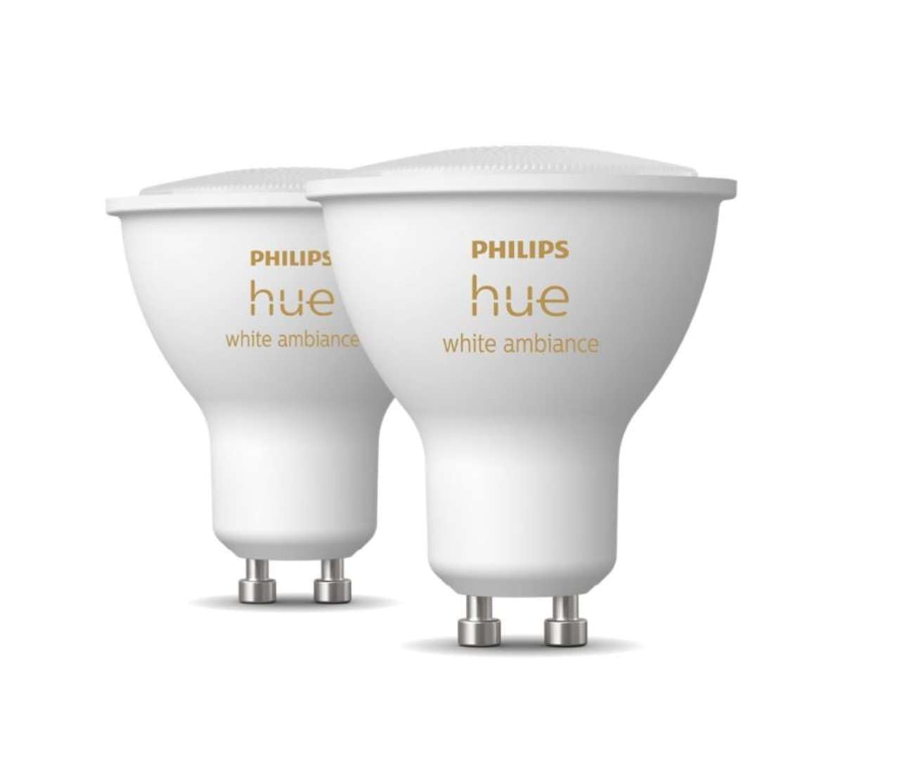 Philips Hue GU10 Smart Bulbs 2 Pack - White Ambiance LED