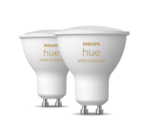 Philips Hue GU10 Smart Bulbs 2 Pack - White Ambiance LED