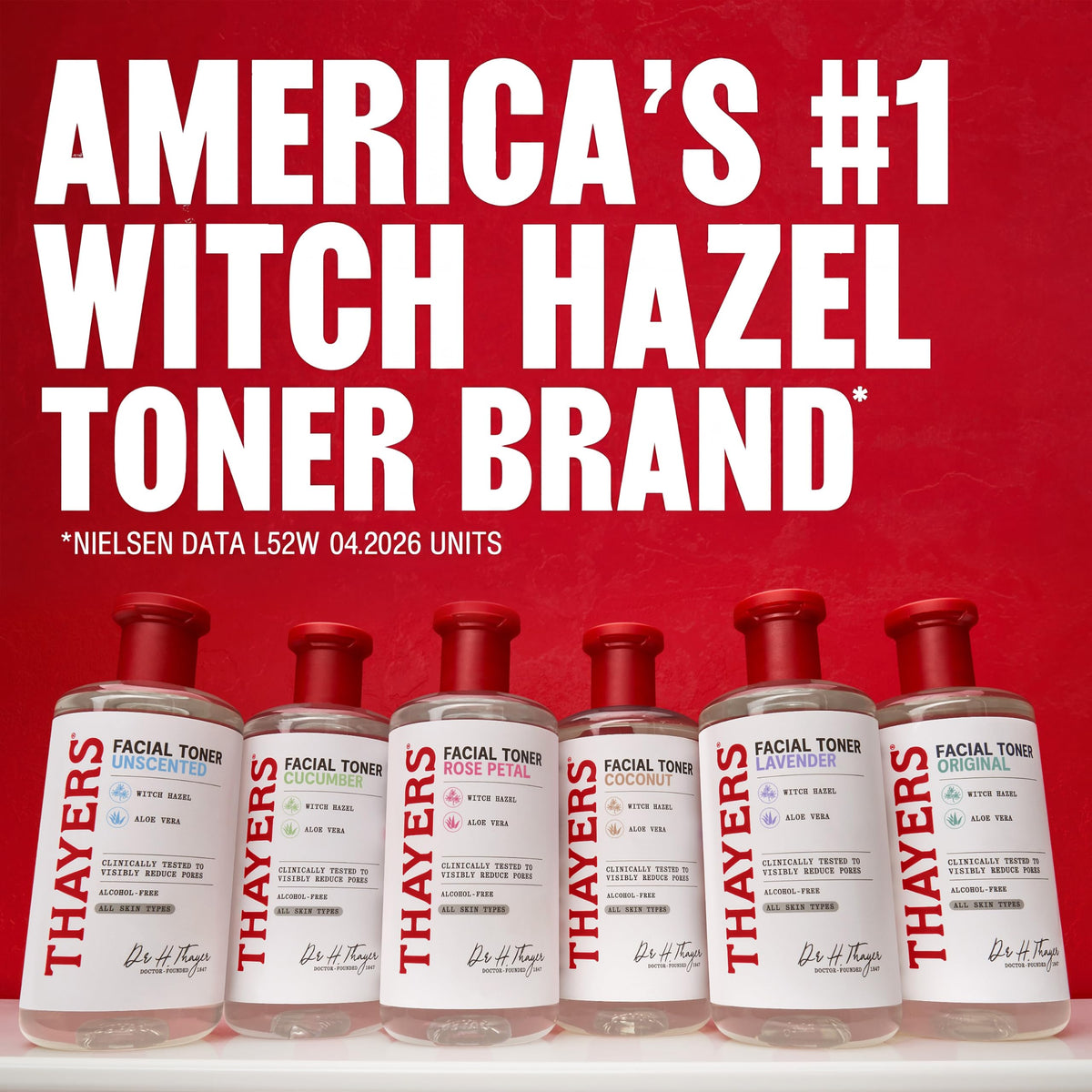Thayers Rose Petal Witch Hazel Facial Toner With Aloe Vera 355ml - Alcohol-Free & All Skin Types
