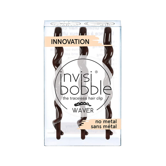 INVISIBOBBLE Waver Pretty Dark 3 Pack Hair Clips - Traceless Hair Hold