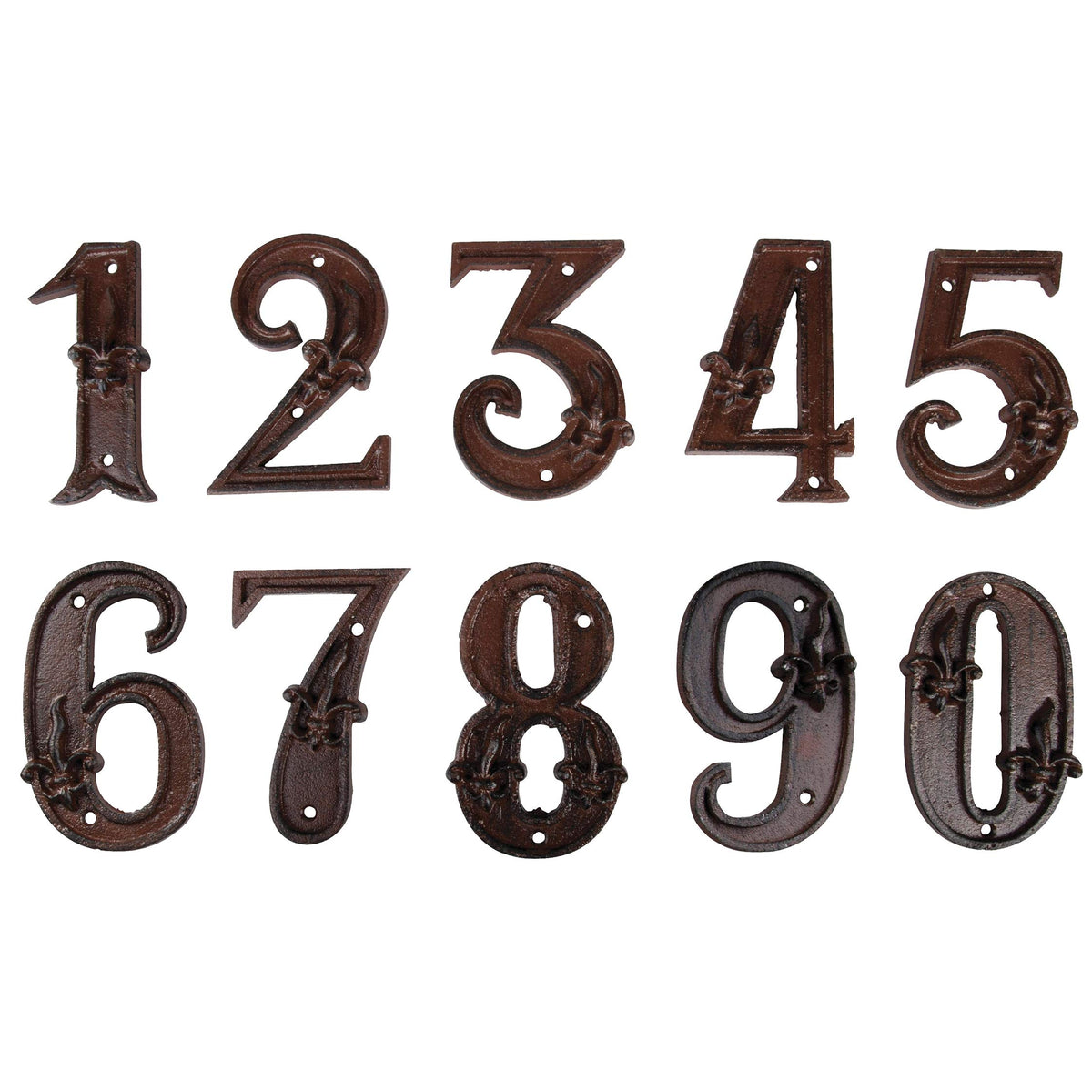 Esschert Design Cast Iron House Number "C" - Rust Brown