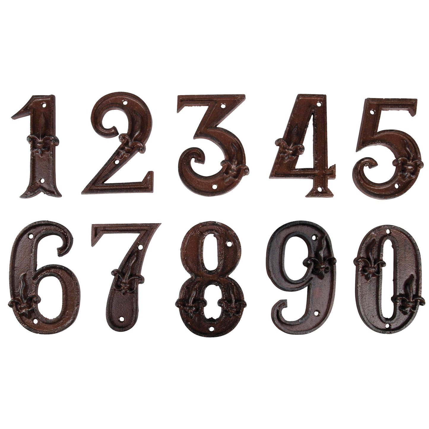 Esschert Design Cast Iron House Number "C" - Rust Brown