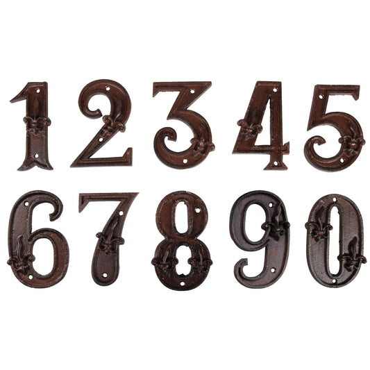 Esschert Design Cast Iron House Number "C" - Rust Brown