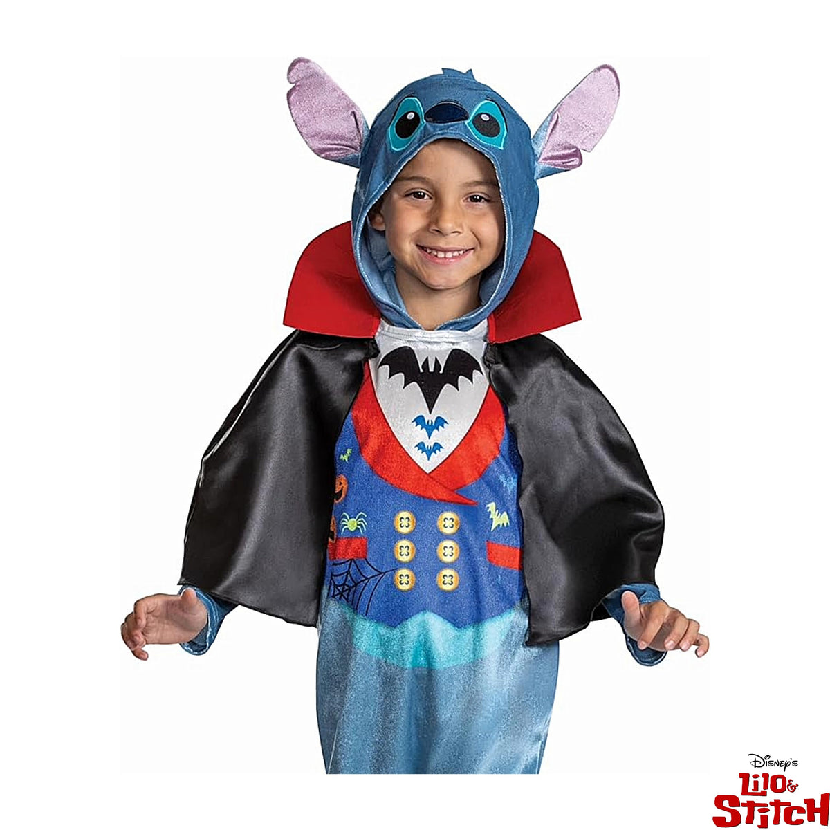 Disney Lilo & Stitch Vampire Stitch Fancy Dress Costume Kids Unisex