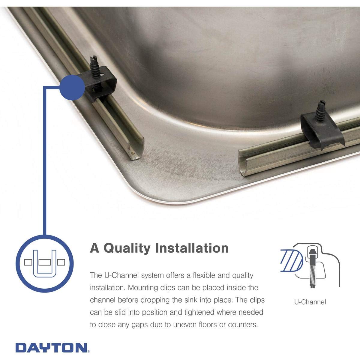 Elkay Dayton Stainless Steel 20 x 20 x 101/8 Single Bowl Dropin Laundry Sink