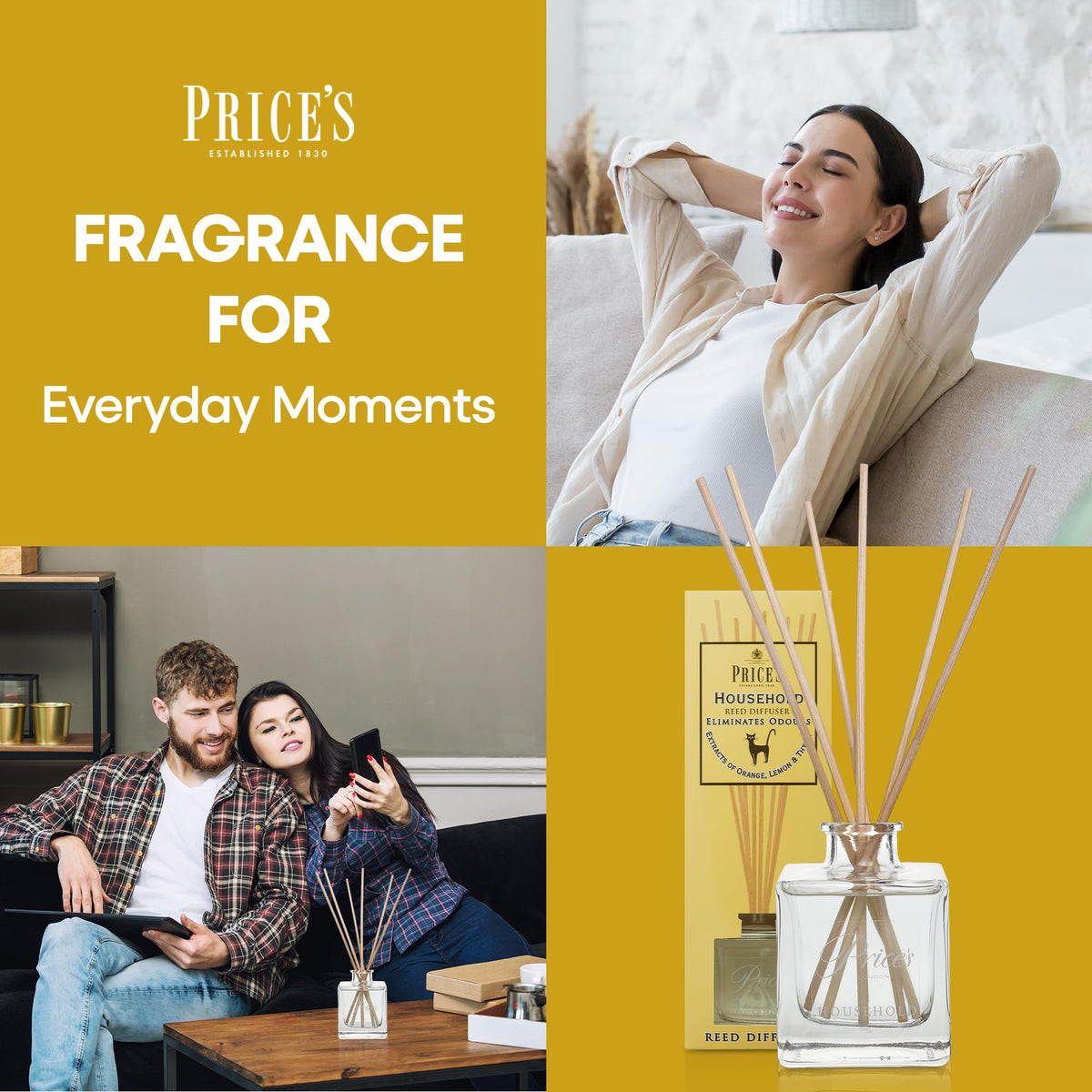 Price's Candles Household Reed Diffuser Refill - Long-Lasting