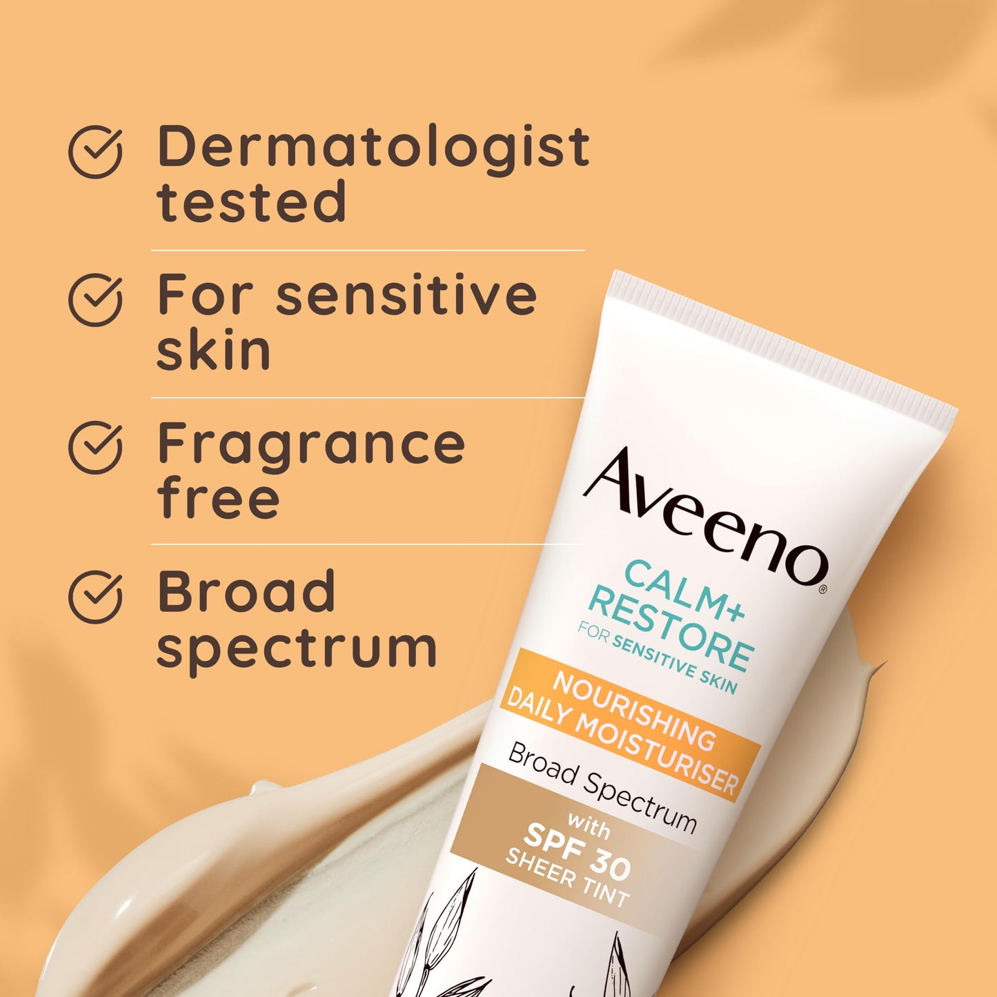 Aveeno CALM+RESTORE Nourishing Daily Moisturiser SPF30 50ml