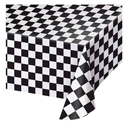 Creative Converting Racing Stripes All Over Print Plastic Tablecover