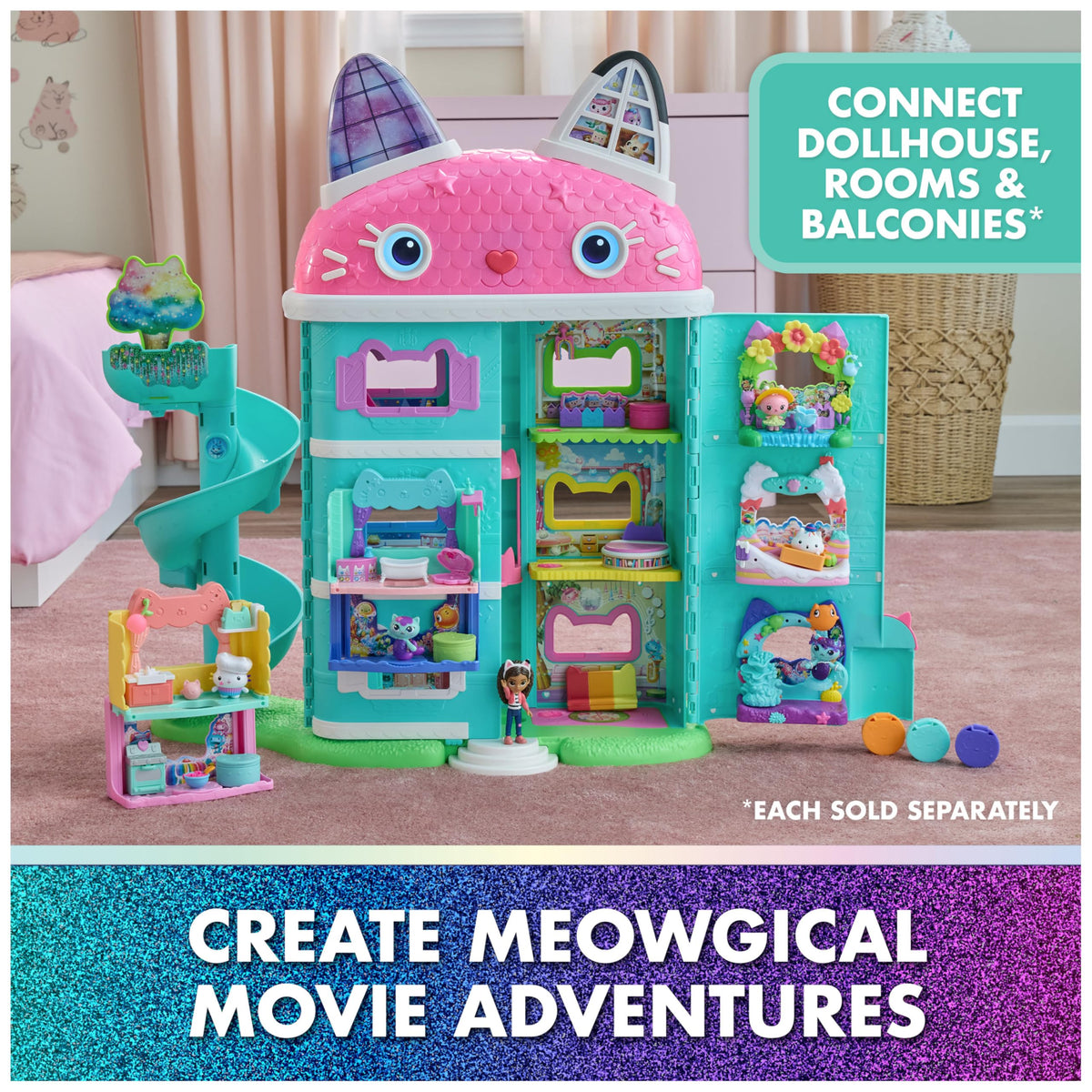 Gabby's Dollhouse Movie Meow-mazing Interactive Dollhouse with Lights & Sound