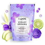 I LOVE Signature Violet Dreams Scented Bath Salts 500g - All Natural Ingredients