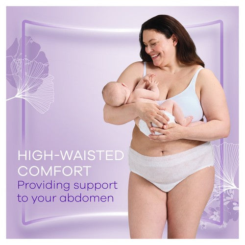 Always Discreet Postpartum Panties Size L Pack of 8 Highly Absorbent & High Waisted
