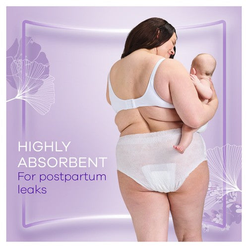 Always Discreet Postpartum Panties Size L Pack of 8 Highly Absorbent & High Waisted