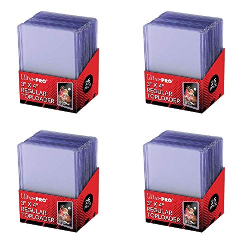 Ultra Pro 3x4 Clear Toploader Sleeves - Pack of 100