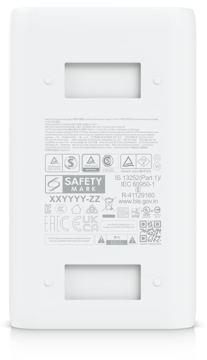 Ubiquiti U-PoE++ Adapter 60W Ethernet Network Power