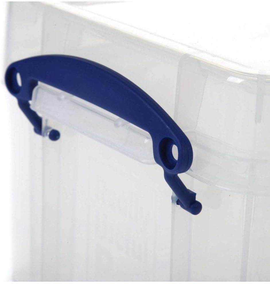 Really Useful Box 3 Litre Clear Plastic Storage Container with Clip Handles & Lid