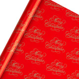 Hallmark Christmas Wrapping Paper Multi-Roll Pack, 9M, 3 Rolls, Bright Red
