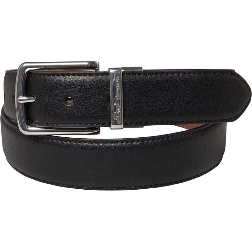 Ben Sherman Men's Reversible Black/Tan Leather Belt