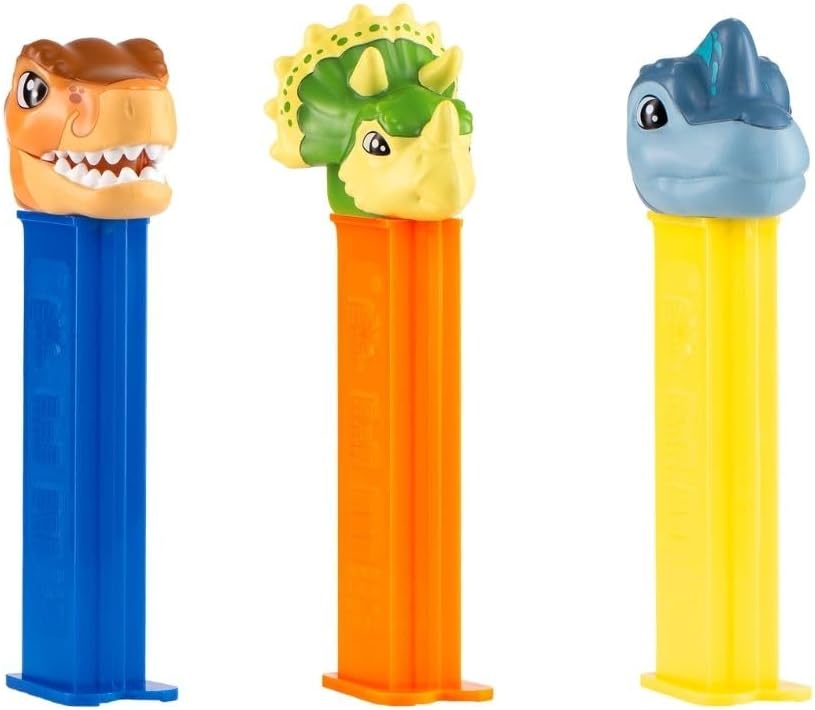 PEZ Jurassic World Explorers Dinosaur Dispenser Candy Pack, 17g (Pack of 12)
