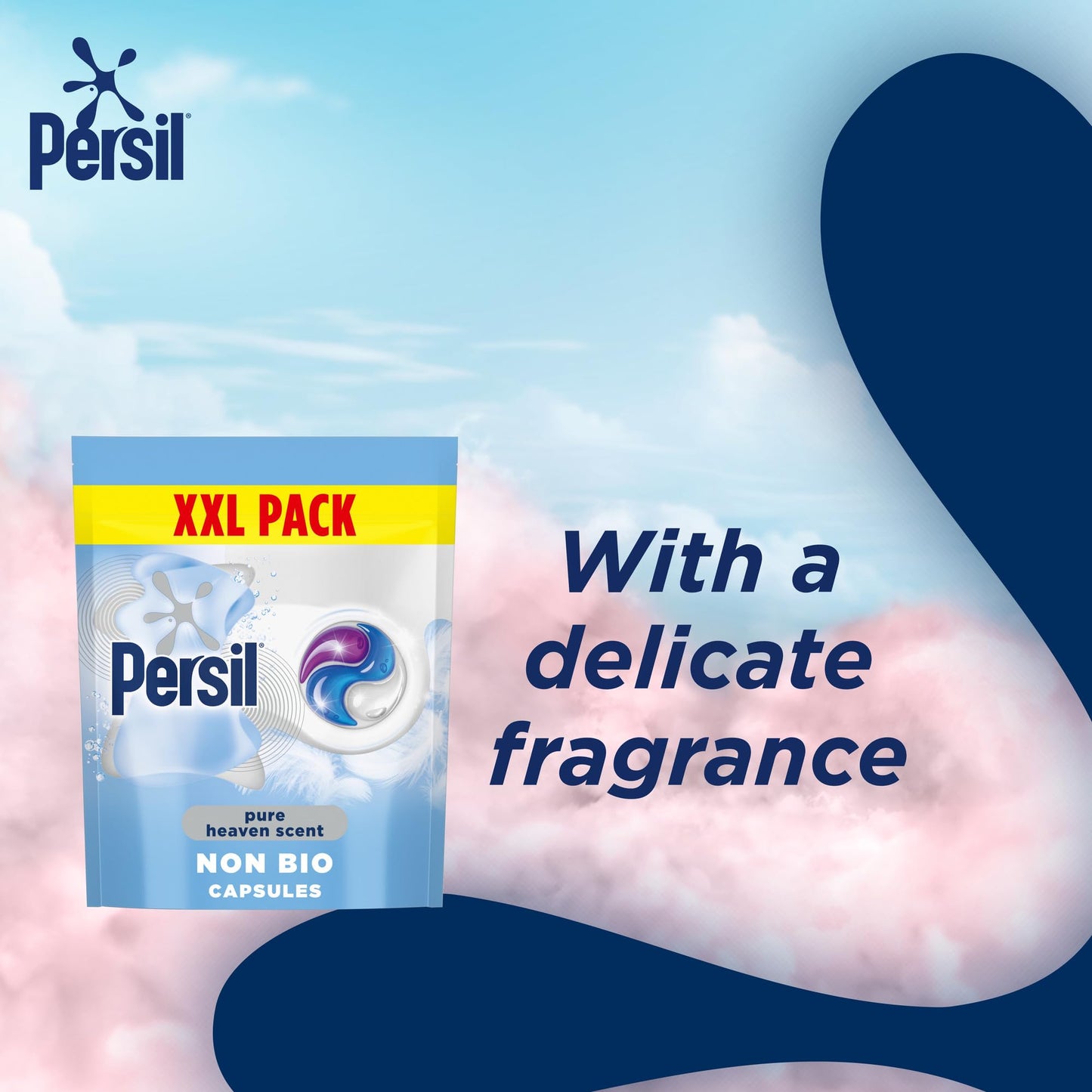 Persil Non-Bio Laundry Capsules Pure Heaven Scent 132 Washes 3 x 44 Bundle