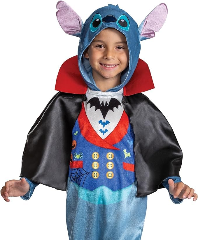 Disney Lilo & Stitch Vampire Stitch Fancy Dress Costume Kids Unisex