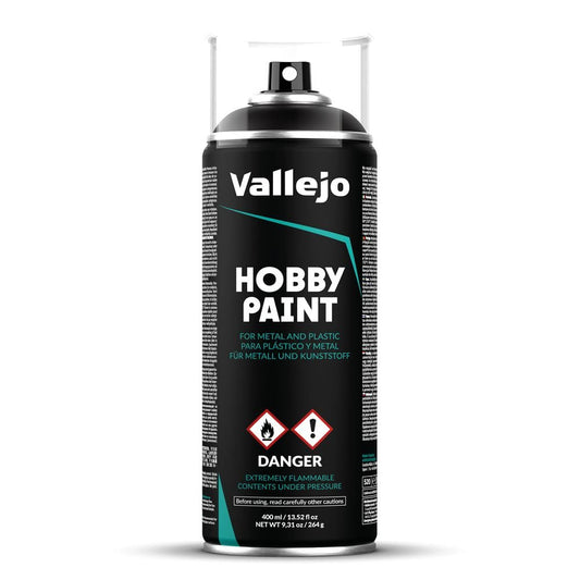 Vallejo Nero Black Primer Spray 400ml - Smooth Base Coat