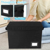 Comic Book Storage Box 150-180 Comics Foldable Organizer Bin Black