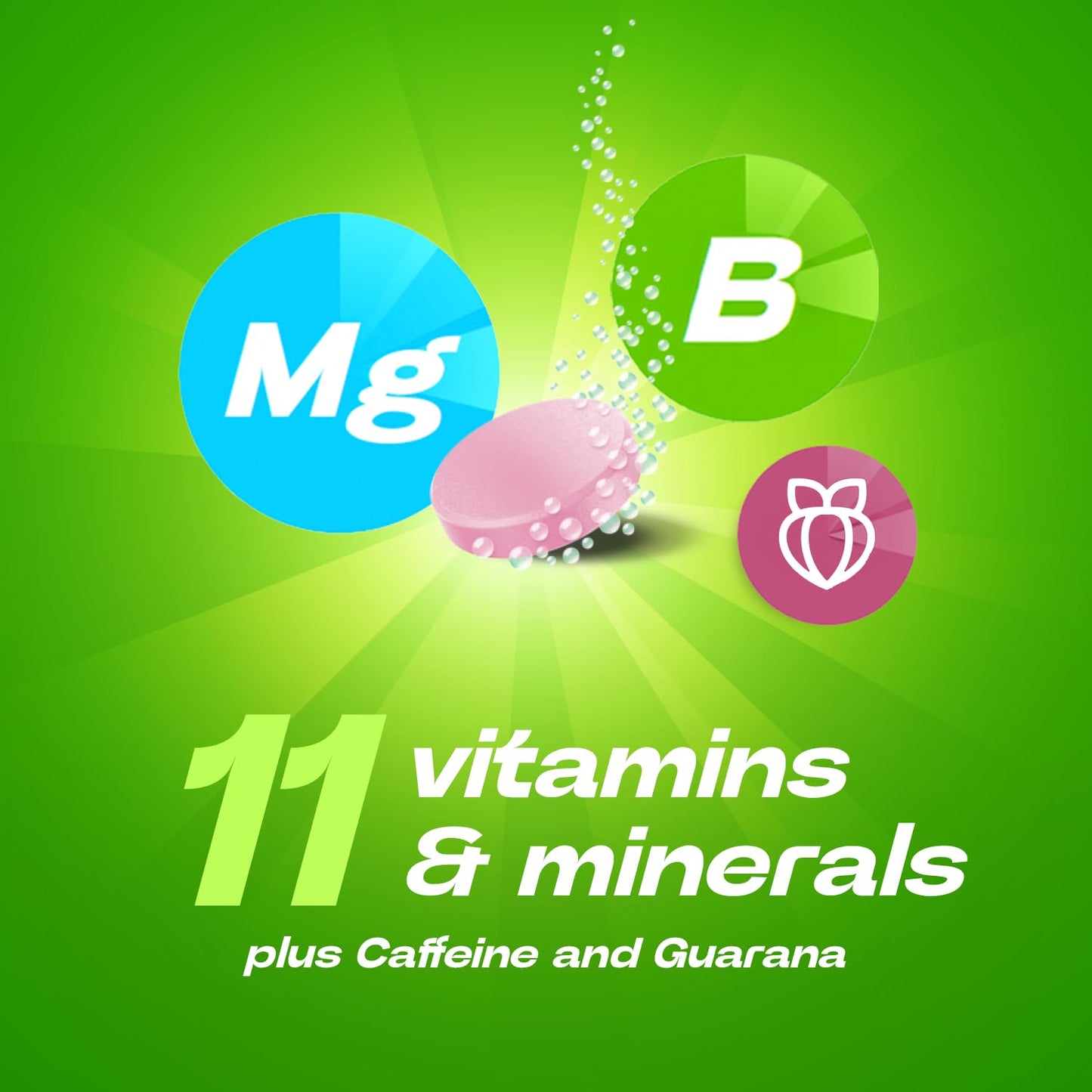 Berocca Boost Effervescent Tablets with Caffeine & Guarana, 60 Tablets - Acerola Cherry