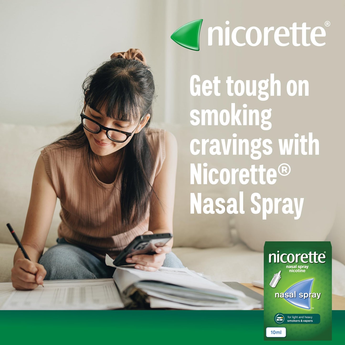 Nicorette Nasal Spray 1x 10ml - Fast-Acting Nicotine Relief