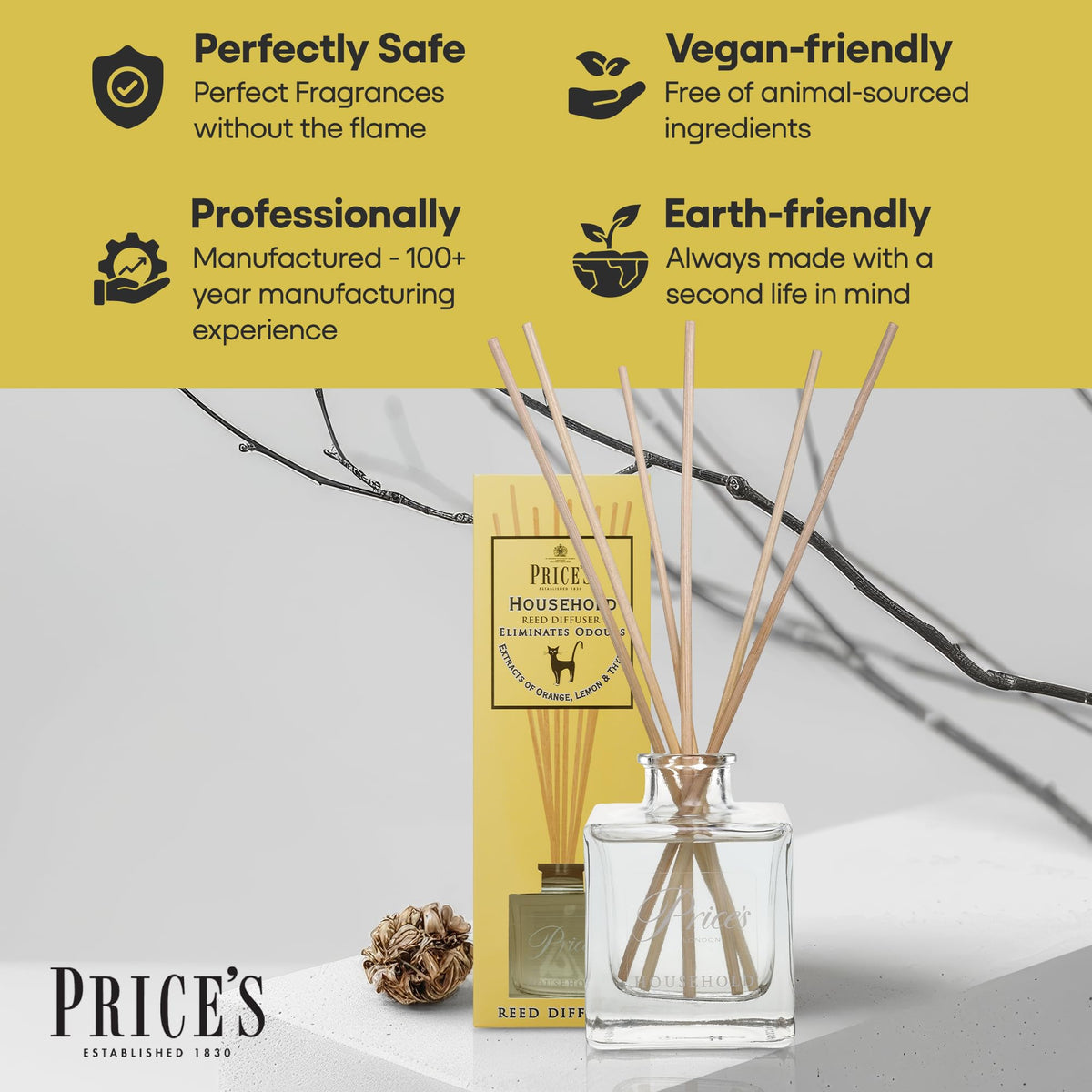 Price's Candles Household Reed Diffuser Refill - Long-Lasting