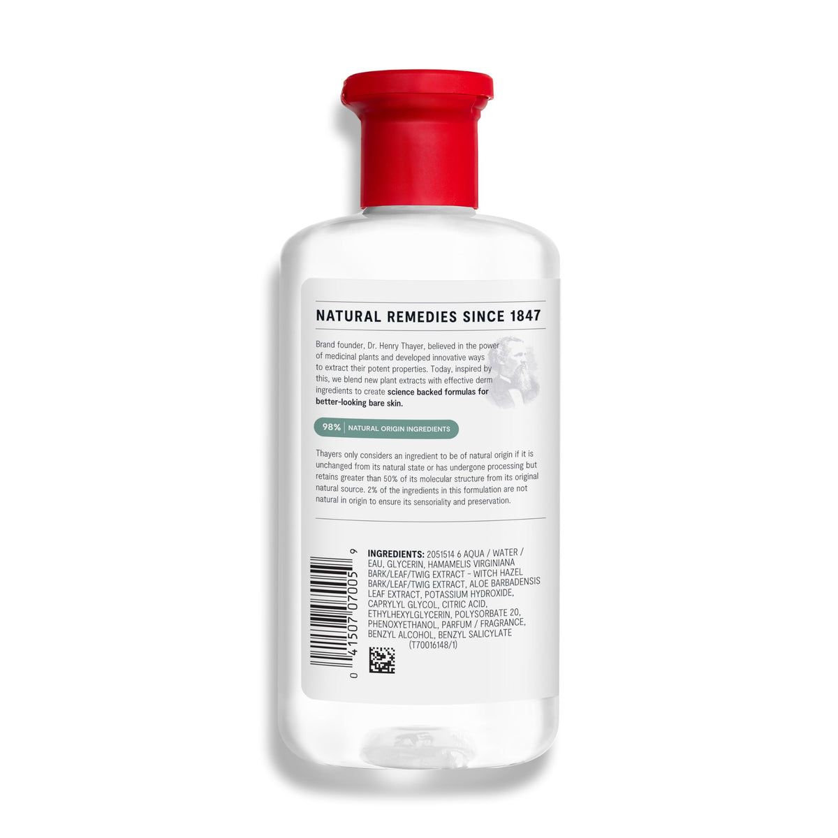 Thayers Witch Hazel Facial Toner Original With Aloe Vera 355ml - Alcohol-Free & All Skin Types