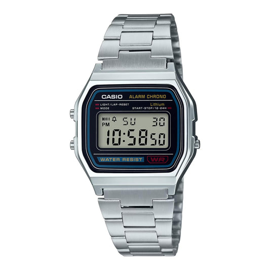 Casio Men's Digital Watch Stainless Steel Bracelet A158WEA-1EF