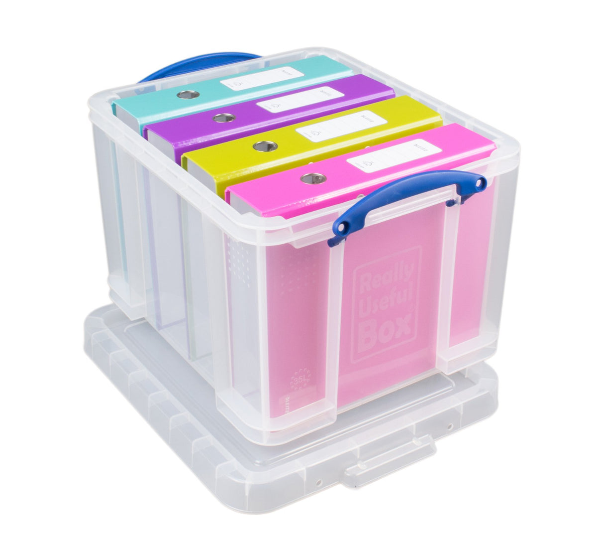 Really Useful Box 35L Clear Plastic Storage Box with Secure Lid