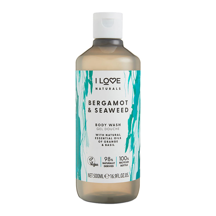 I LOVE Naturals Bergamot & Seaweed Body Wash 500ml with Natural Essential Oils