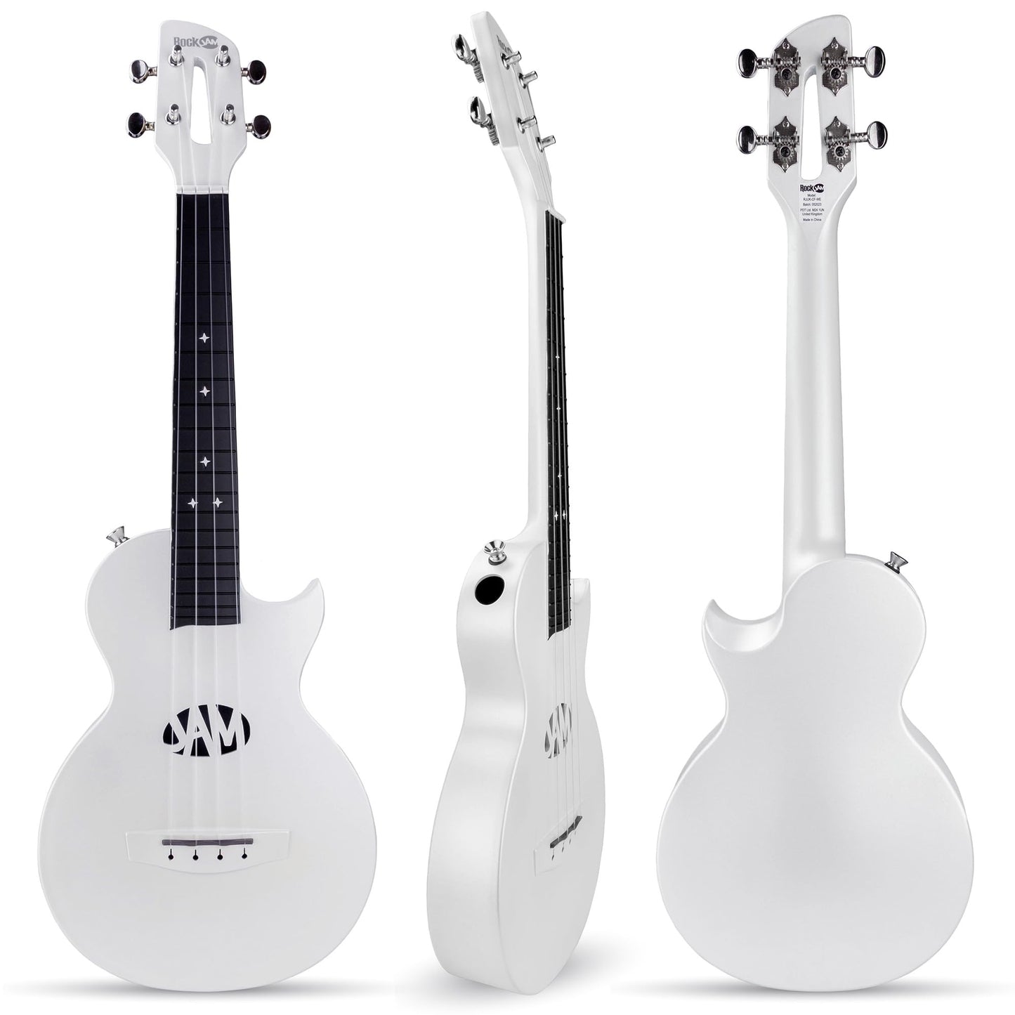 RockJam Carbon Fibre Ukulele 23-Inch Concert with Hard Case, Capo & Strap