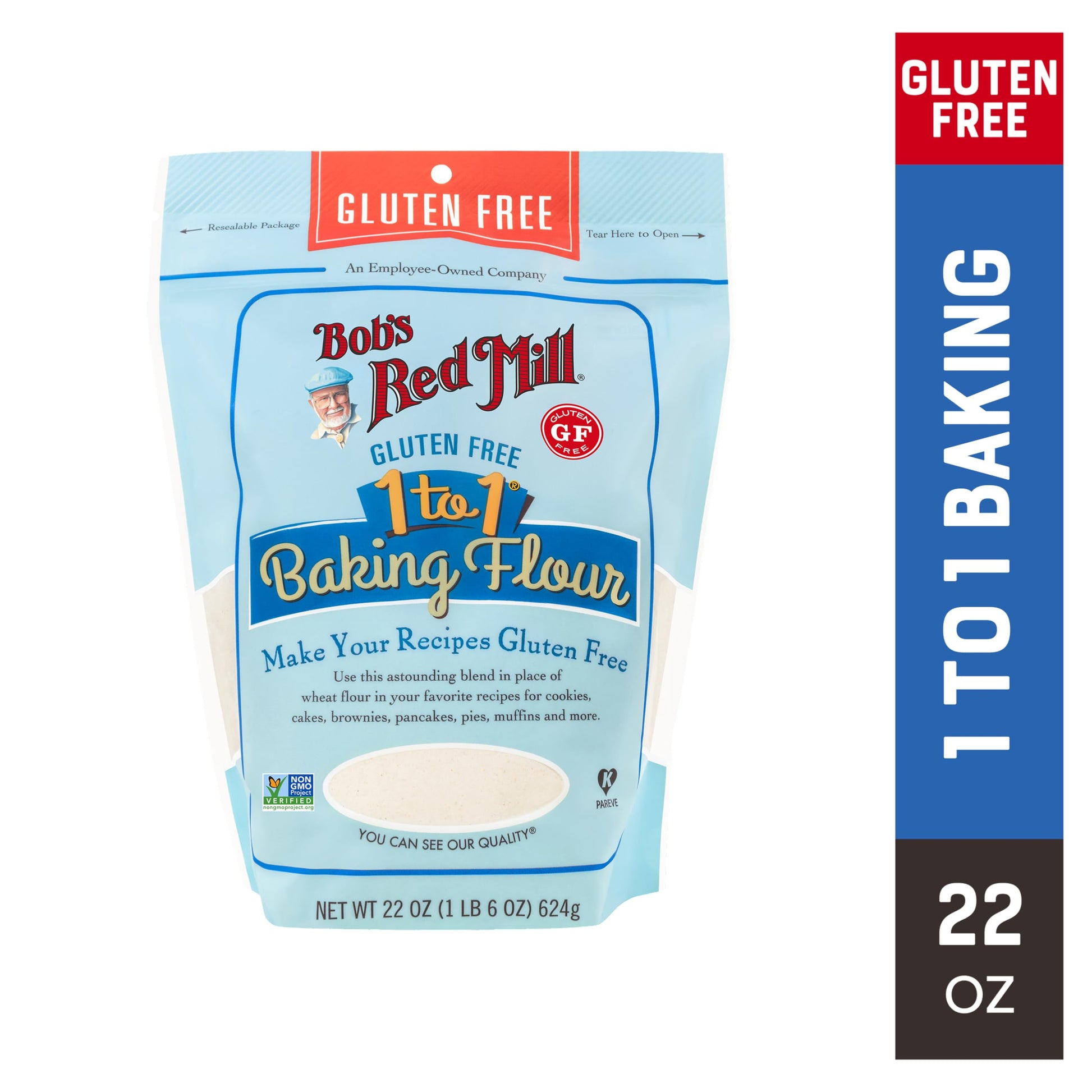 Bob's Red Mill Gluten Free 1 to 1 Baking Flour 624g Pouch