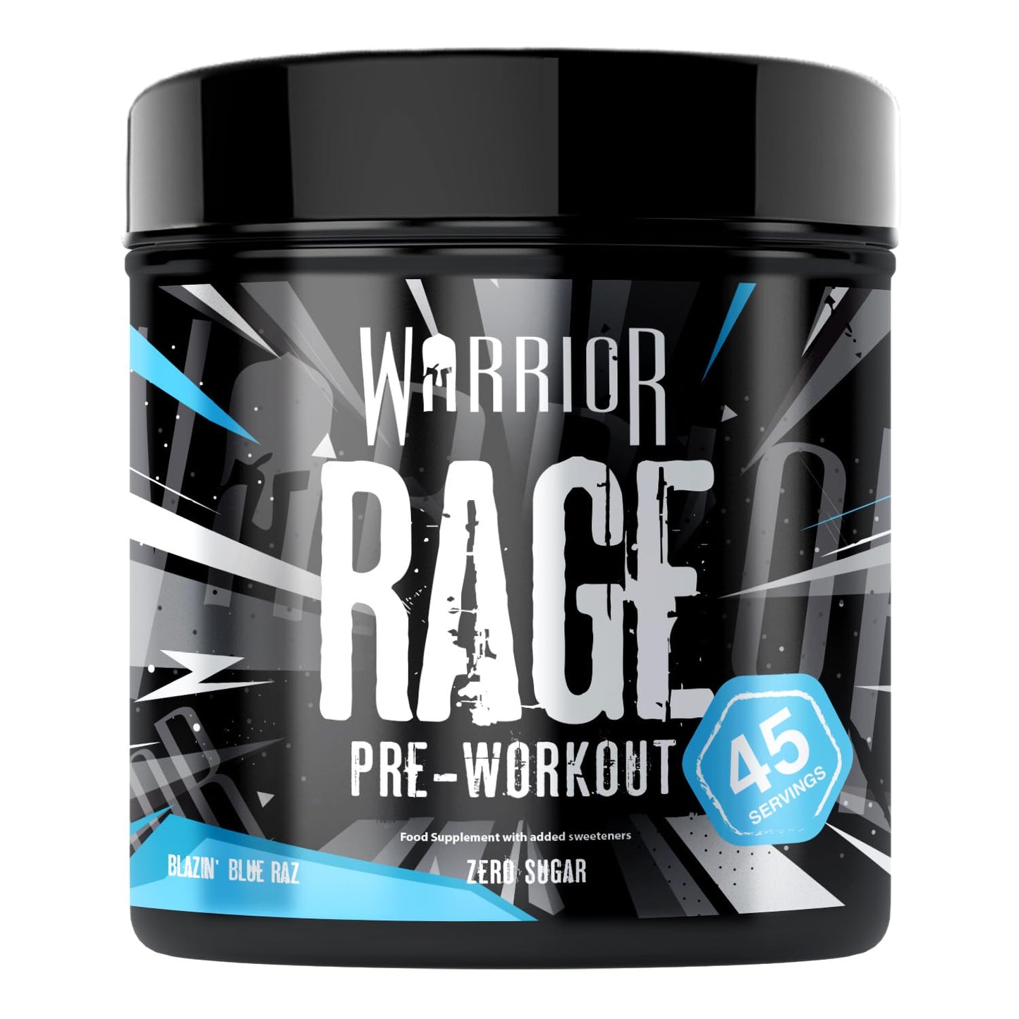 Warrior Rage Pre-Workout - 300mg Caffeine, Muscle Pump