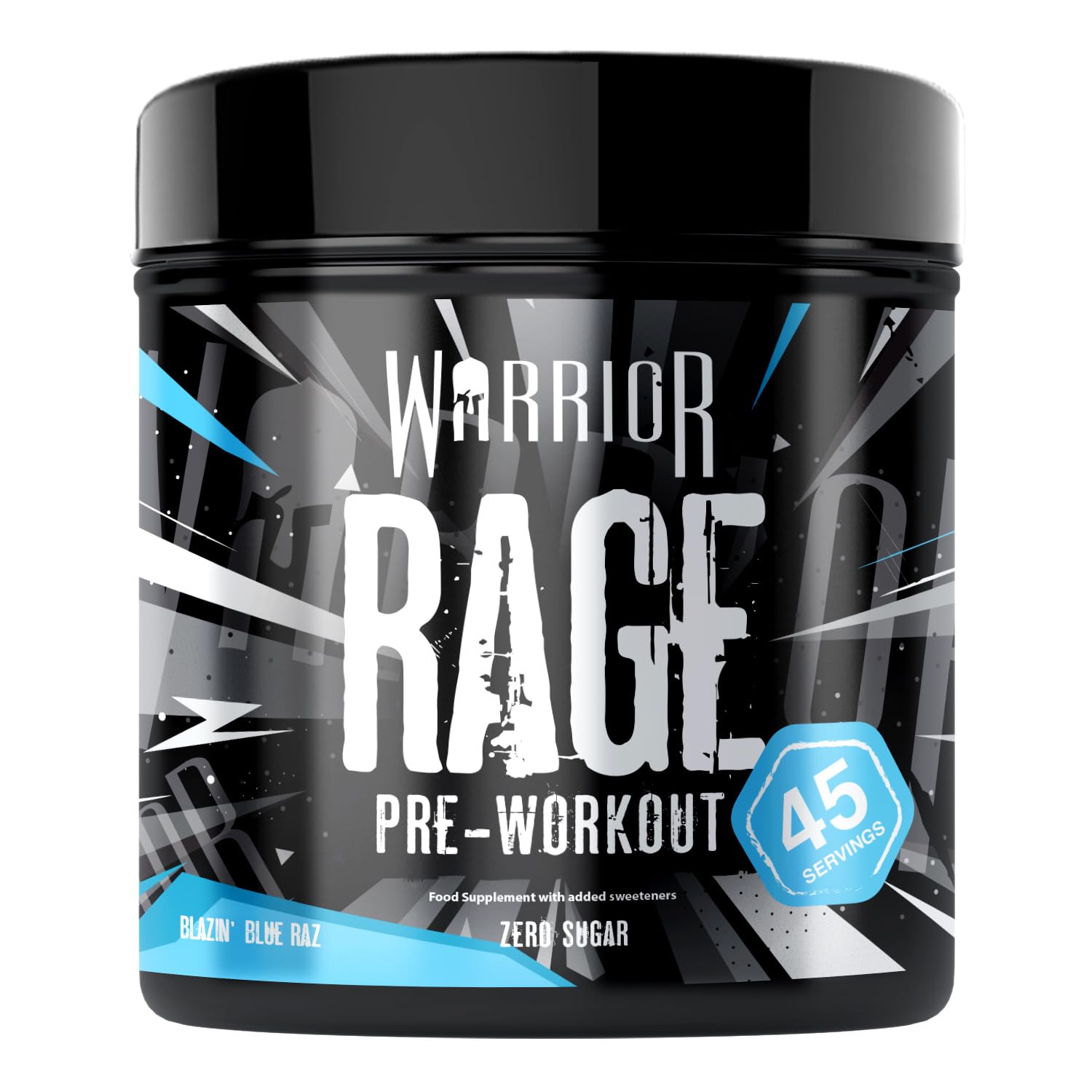 Warrior Rage Pre-Workout - 300mg Caffeine, Muscle Pump