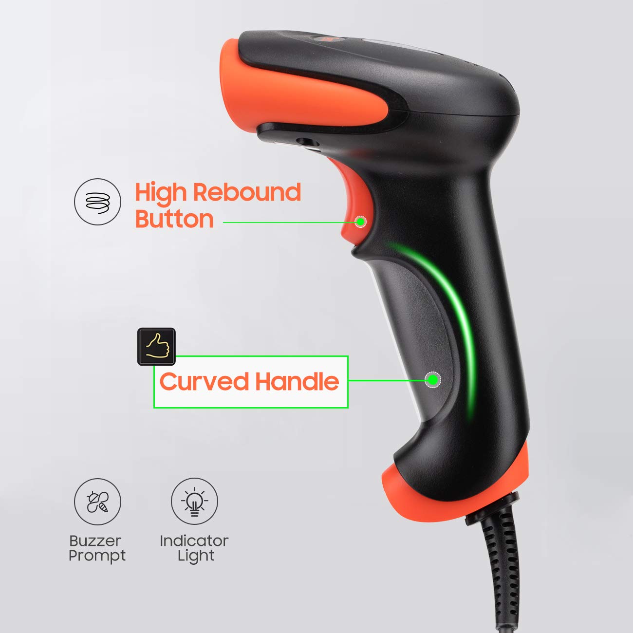 Tera Pro USB Wired 1D Barcode Scanner Fast & Precise