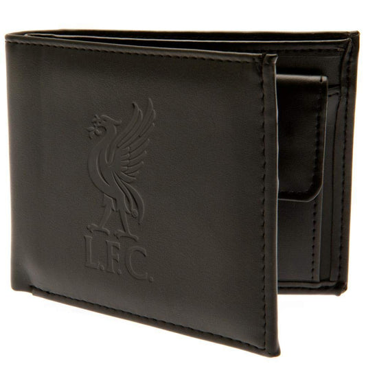 Liverpool FC Debossed Black PU Wallet with Card Slots