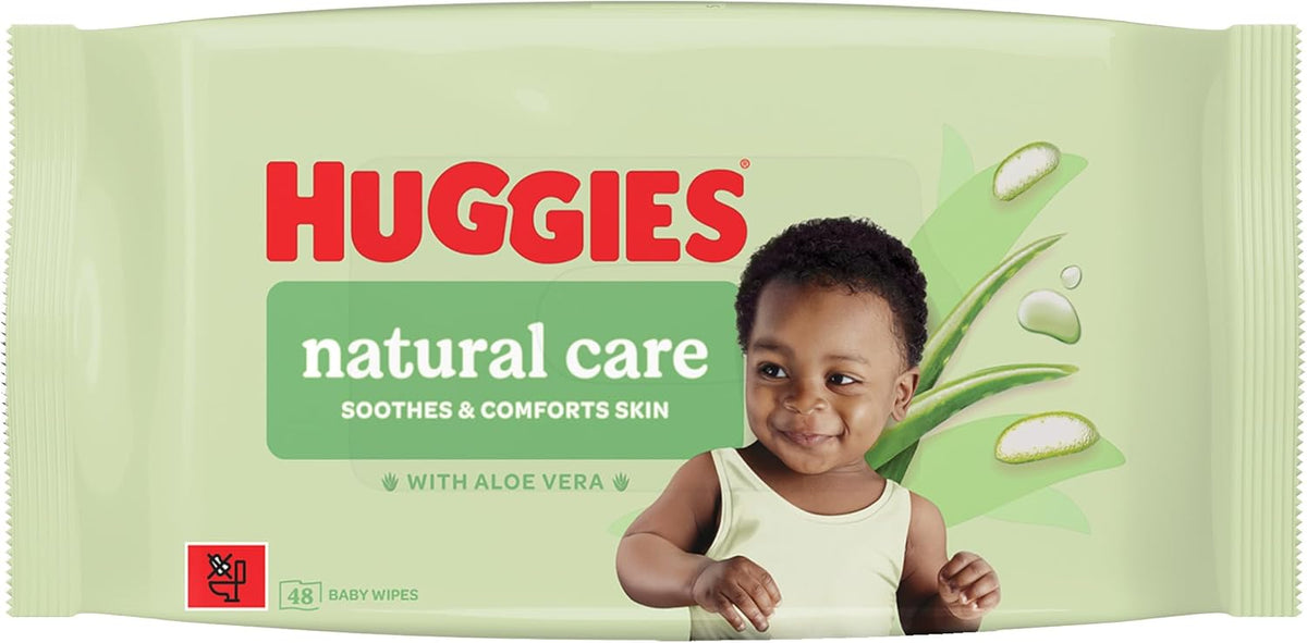 Huggies Natural Care Baby Wipes - 50 x 48 Pack (2400 Total Wipes), Plastic Free, Hypoallergenic