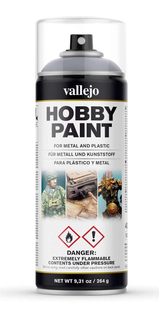 Vallejo Silver Hobby Paint Spray 400ml - Matte Finish