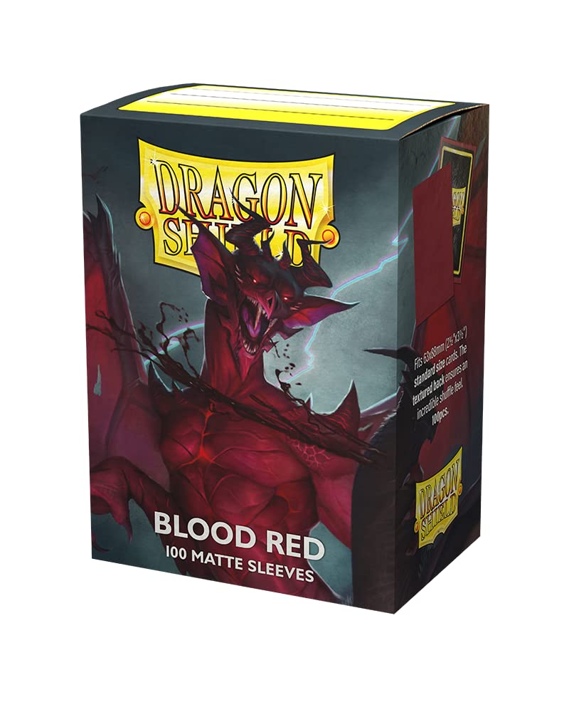 Dragon Shield Matte Blood Red Sleeves 100CT - Card Protection