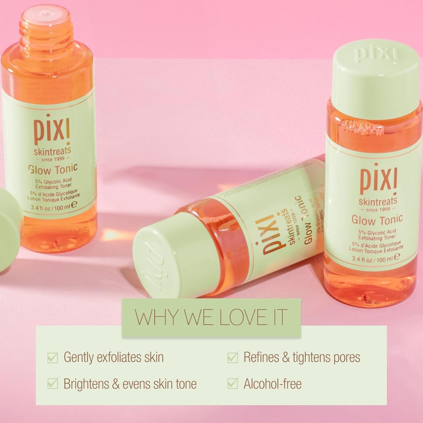 Pixi Glow Tonic - Gentle Exfoliator for Radiant Skin
