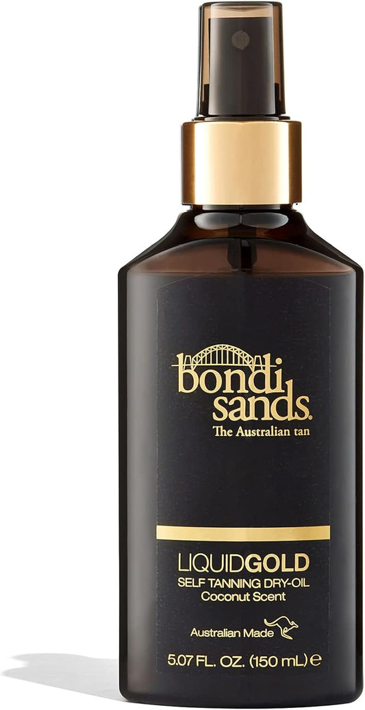 Bondi Sands Liquid Gold Self-Tanning Dry Oil (150ml) - Ultra Nourishing No Wash Off, Vegan Formula  Long-Lasting Golden Tan