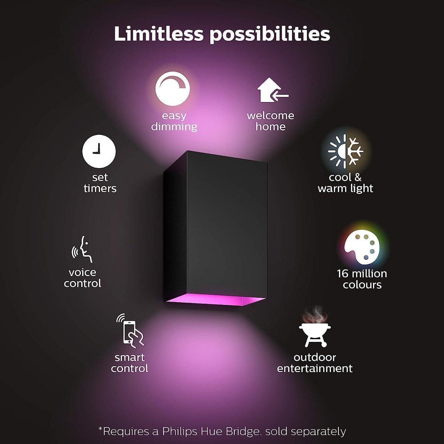 Philips Hue Resonate Smart Outdoor LED Wall Light