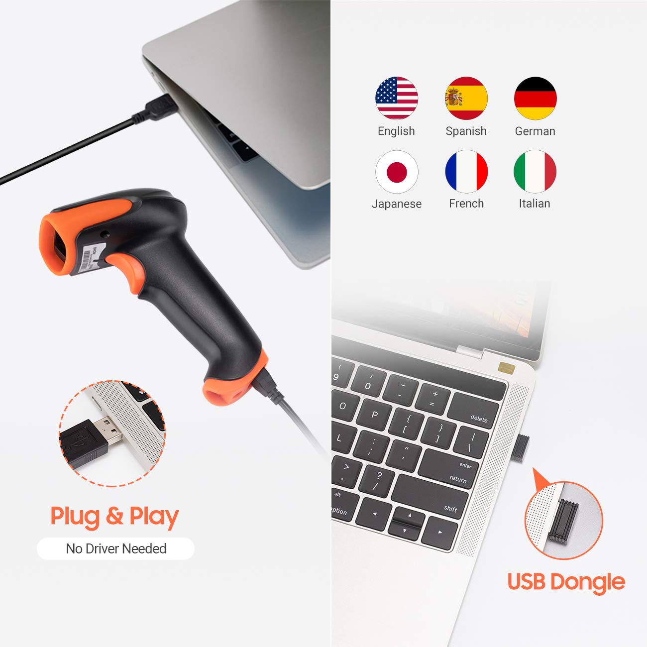 Tera Pro Bluetooth Wireless 1D 2D Barcode Scanner