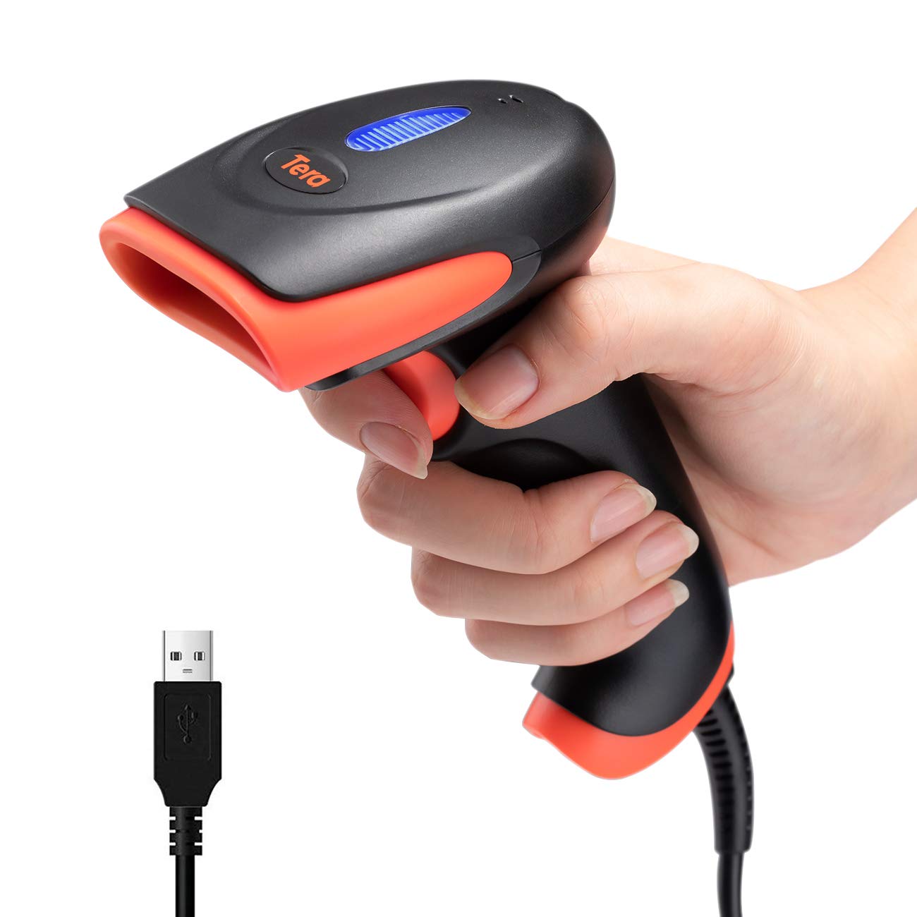 Tera Pro USB Wired 1D Barcode Scanner Fast & Precise