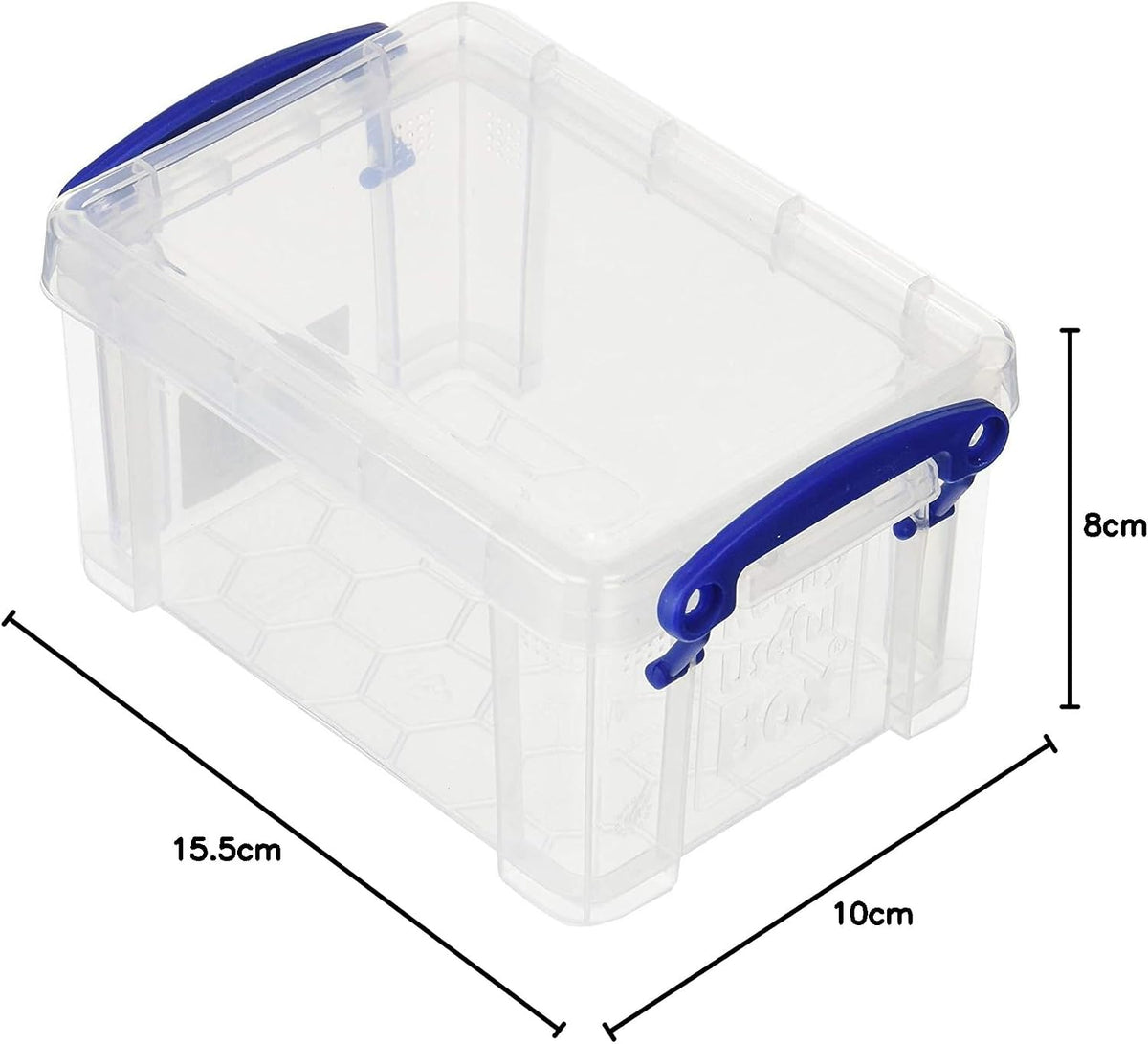 Really Useful Box 0.7 Litre Clear Plastic Storage Container with Clip Handles & Lid