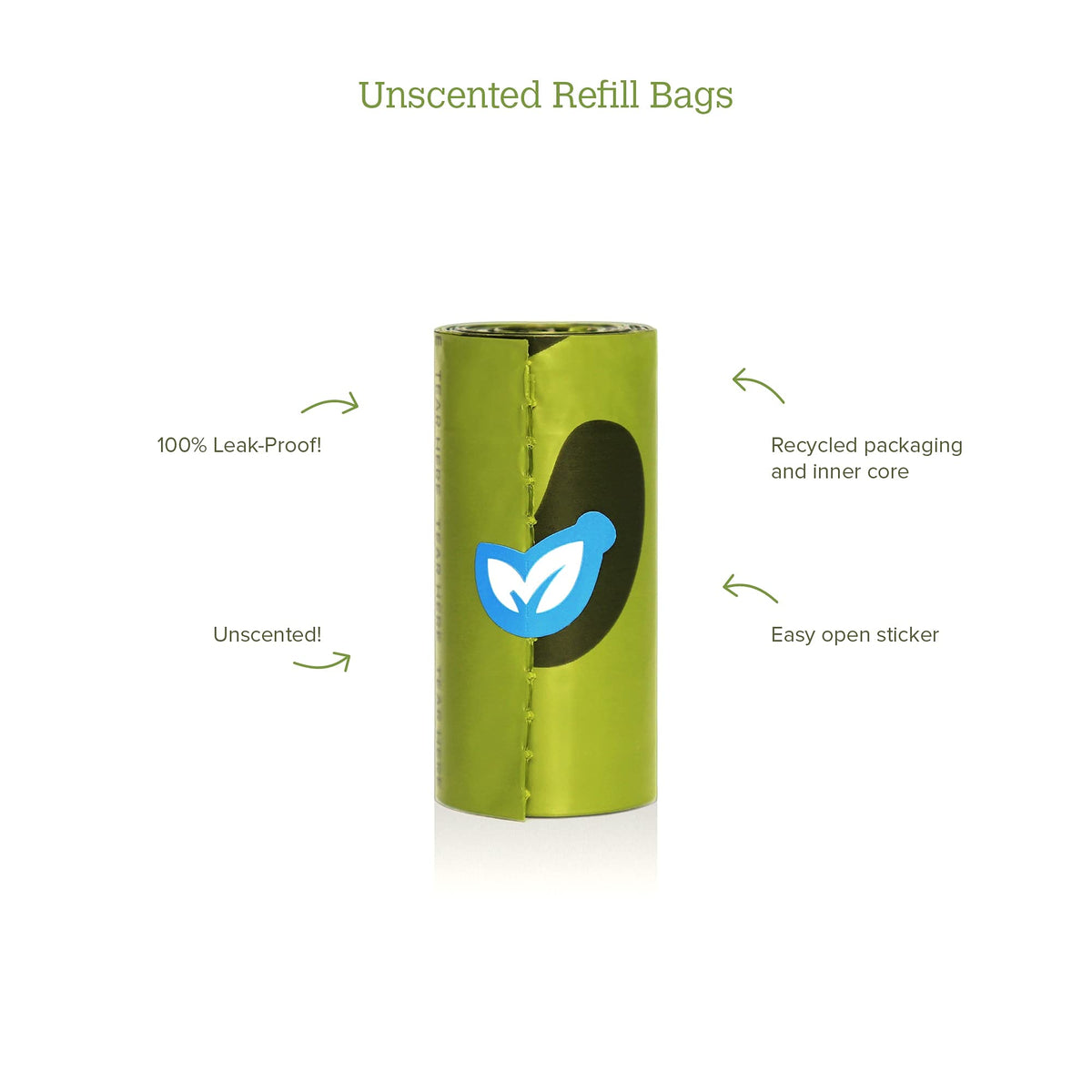 Earth Rated Dog Poo Bags Eco, Leakproof & Extra Thick 120 Refill Rolls