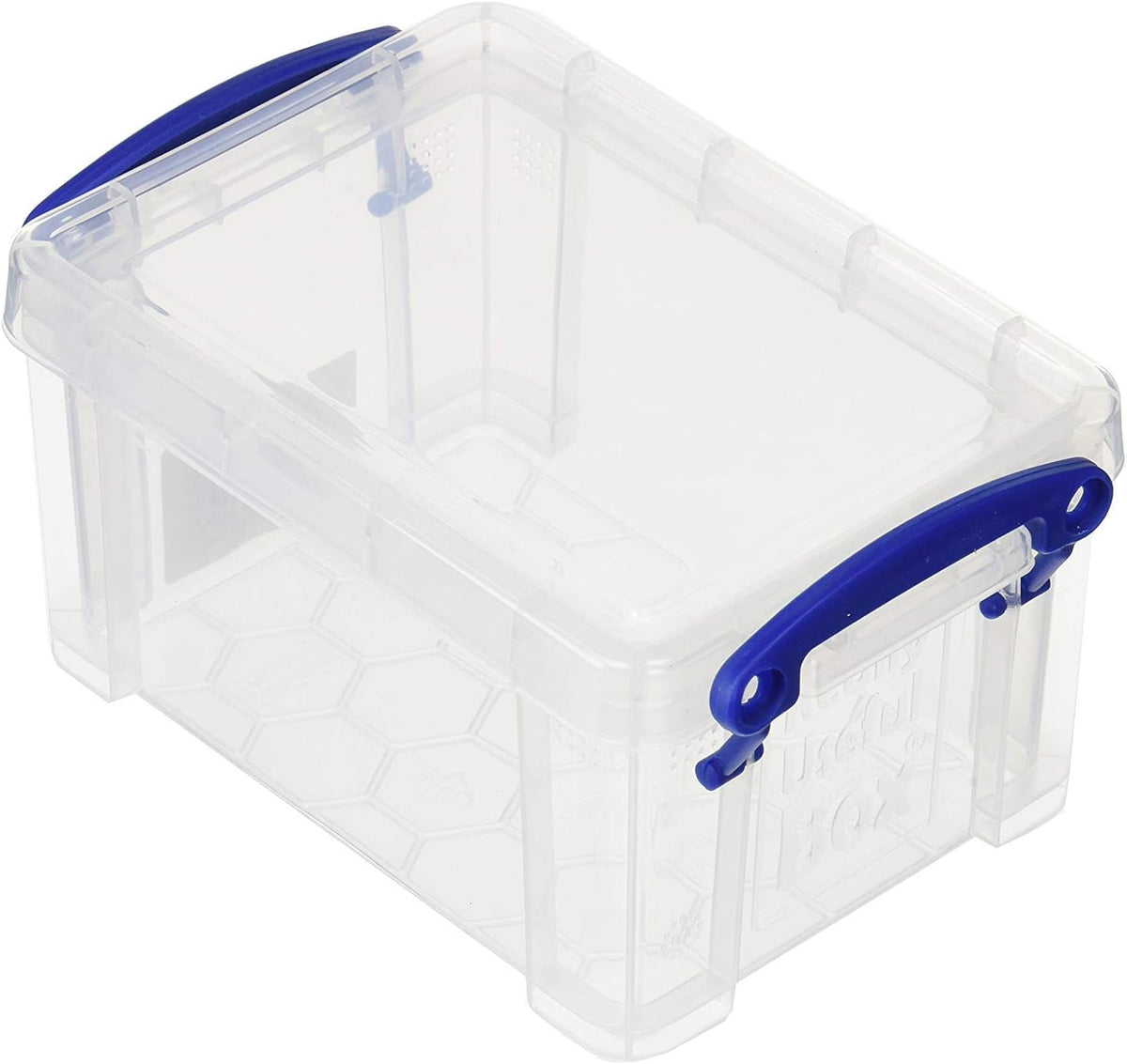 Really Useful Box 0.7 Litre Clear Plastic Storage Container 8x Pack with Clip Handles